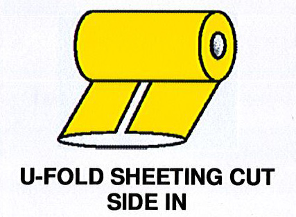 U-Fold Sheeting Cut Side In