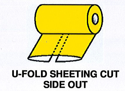 U-Fold Sheeting Cut Side Out